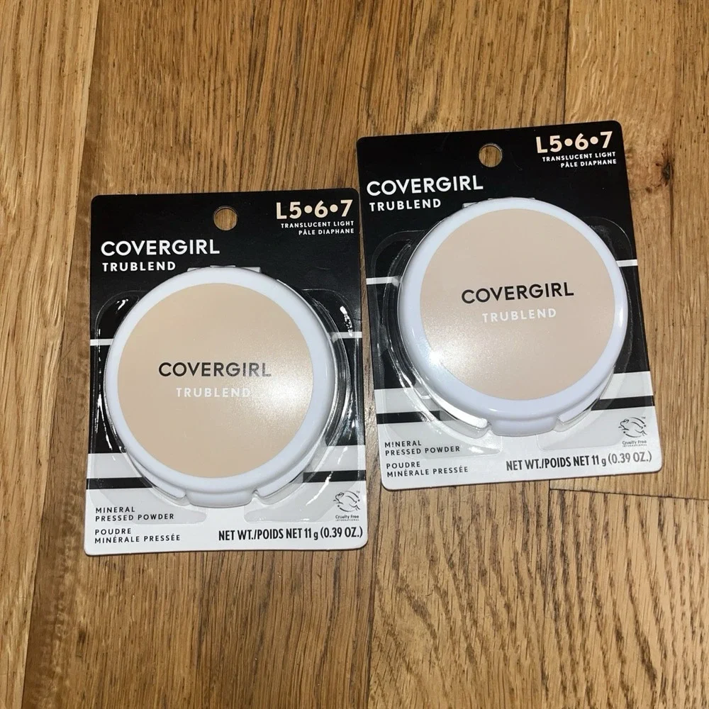 Covergirl TruBlend Mineral Pressed Powder Translucent Light L 5•6•7 USA 2 Pack